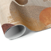 Boho Earth Tones Terracotta Geometric Pattern Cadeaupapier (Rol Hoek)
