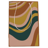 Boho Earth Tones Trendy Modern Abstract Patroon Medium Cadeauzakje (Voorkant)