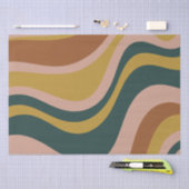 Boho Earth Tones Trendy Modern Abstract Patroon Tissuepapier (Craft)