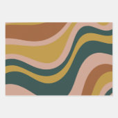 Boho Earth Tones Trendy Modern Abstracte patronen Inpakpapier Vel (Voorkant)