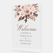 Boho Earthy Ivory Floral Wedding Welcome (Angle)