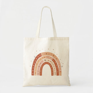 Boho Earthy Rainbow esthetisch Tote Bag