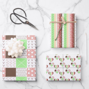 Boho Earthy Warm Colors Birthday Inpakpapier Vel