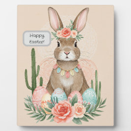 Boho Easter Bunny Whimsical Pastel Fotoplaat