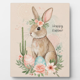 Boho Easter Bunny Whimsical Pastel Fotoplaat