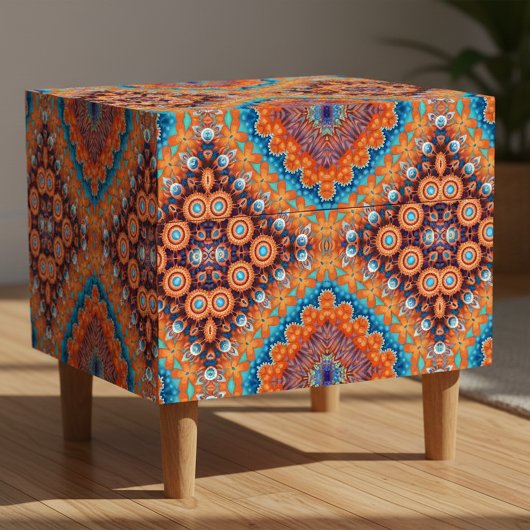 Boho Eclectic Kaleidoscopic Mosaic Hip Blauwgroen  Tissuepapier