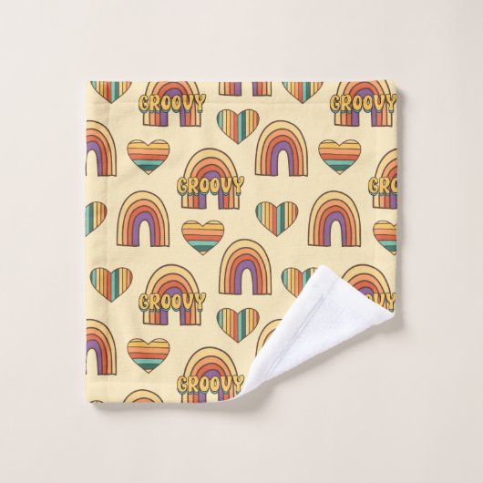 Boho Eclectic Towel 70s Retro Vibes for Bath (Gant de toilette)