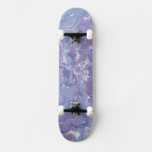 Boho eclectisch zacht Paarse digitaal Abstract mar Skateboard (Voorkant)