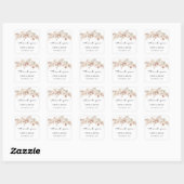 Boho éditable rectangle mariage merci autocollants (Feuille)