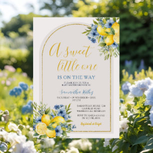 Boho Een lief klein citroen bloemig Baby shower Kaart