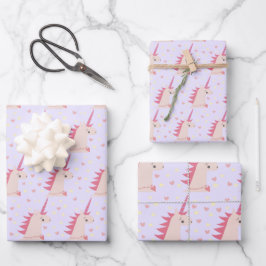 Boho eenhoorn pastels inpakpapier vel