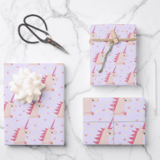 Boho eenhoorn pastels inpakpapier vel