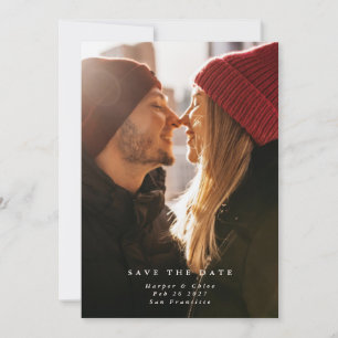 Boho Eenvoudige Elegante Wilde Bloem Bruiloft Save The Date