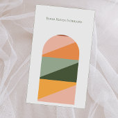 Boho eenvoudige minimalistische Abstracte Logo QR- Visitekaartje