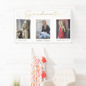 Boho eenvoudige moderne foto afstudeerfeest banner (Insitu)