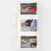 Boho eenvoudige moderne foto afstudeerfeest banner (Verticaal)