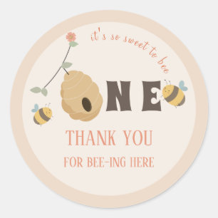 Boho Eerste bijendag 1e bijenverjaardag Ronde Sticker