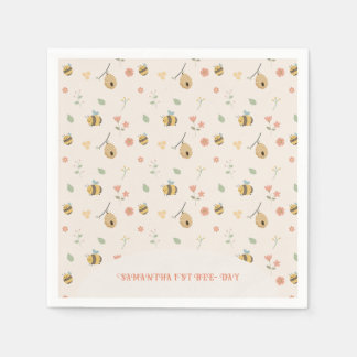 Boho Eerste bijendag 1e bijenverjaardag Servet