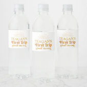 Boho eerste reis om de eerste zondag waterfles etiket (Flessen)