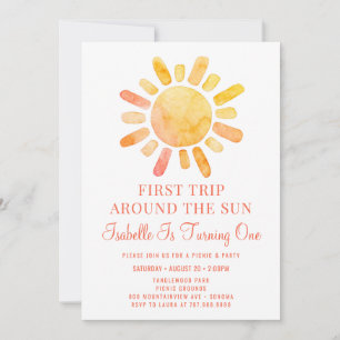 Boho eerste reis rond de zon eerste verjaardag Inv Kaart