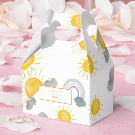 Boho eerste reis rond de zon op 1 oktober bedankdoosjes (Huwelijk)