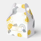 Boho eerste reis rond de zon op 1 oktober bedankdoosjes (Voorkant Zijde)