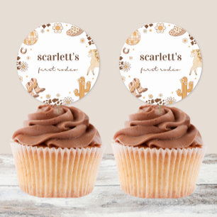 Boho Eerste Rodeo Cowgirl Verjaardags Stickers