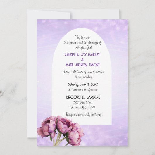 BOHO Elegance! Graceful Wedding Flat Invitation (Devant)