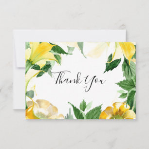 Boho Élégance naturelle Merci Mariage jaune