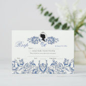 Boho Elegant Garden Flora Dusty Blue RSVP (Debout devant)