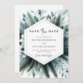 Boho Elegant Mountain Wedding Save The Date (Voorkant / Achterkant)