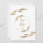 Boho Elegant Rustic Floral Faire-part de mariage (Devant)