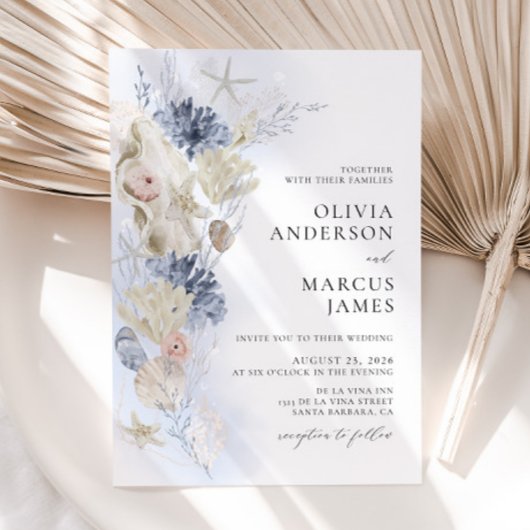 Boho Élégant Sur La Faire-part de mariage Bleue Pl