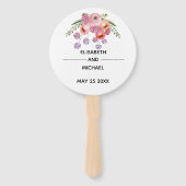 Boho elegant waterverf chic floral bouquet handwaaier (Voorkant)