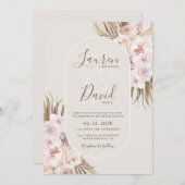 Boho Elegant Wedding Invitation (Devant / Derrière)