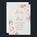 Boho Elegant Wedding Invitation<br><div class="desc">Boho Orchidées Faire-part de mariage</div>