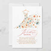 Boho Elegant Wildflowers Floral Herfst Vrijgezelle Kaart (Voorkant)