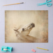 Boho Elegant Witte Paard Decoupage Tissuepapier (Craft)