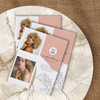Boho Elegante Aangepaste Foto Logo Promotie Flyer