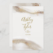 Boho Elegante Kustbruiloft Kaart (Voorkant / Achterkant)