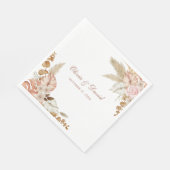 Boho Elegante Pampas Grass Bloemen Huwelijksservet Servet (Hoek)