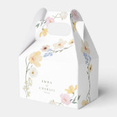 Boho elegante Pastel Wildflowers Wedding Bedankdoosjes (Achterkant)