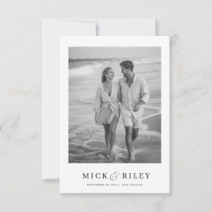 Boho  Elegante tekst en foto bruiloft Save The Date