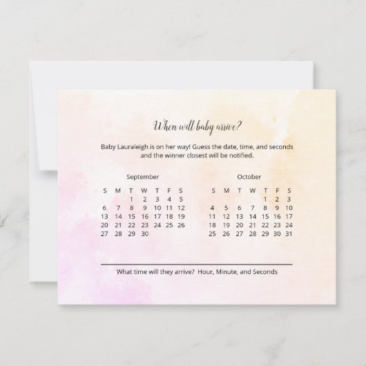 Boho Elephant Baby shower Arrival Predication (Voorkant)