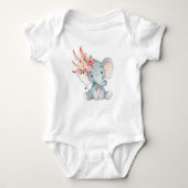 Boho Elephant Baby Tutu Romper 1e verjaardag Uitru (Voorkant)