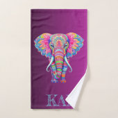 Boho Elephant - Conception personnalisée de Mandal (Serviette à main)