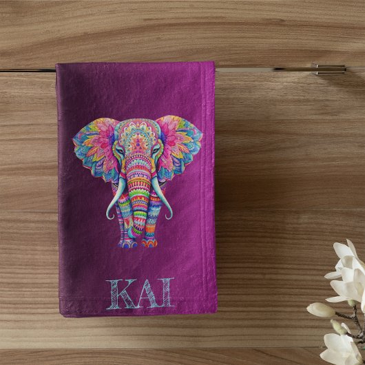 Boho Elephant - Conception personnalisée de Mandal