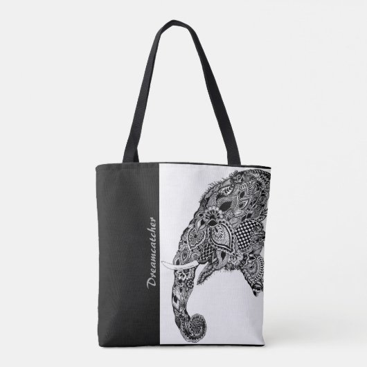 Boho Elephant Dreamweaver - Canvas tas (Achterkant)