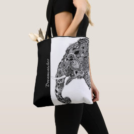 Boho Elephant Dreamweaver - Canvas tas