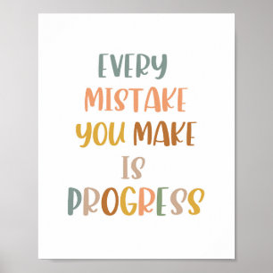 Boho elke fout die je maakt is progress Poster